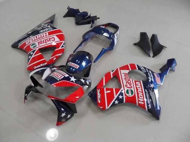 Bleu Rouge Cycle World Castrol Carénage Moto CBR 900 RR 954 2002-2003 Bleu Rouge Cycle World Castrol Carénage Moto CBR 900 RR 954 2002-2003