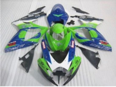 Bleu Vert Carénage Moto GSXR 600 / 750 K6 2006-2007