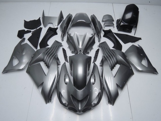 Brillant Gris Carénage Moto ZX14R ZZR 1400 2006-2011 Brillant Gris Carénage Moto ZX14R ZZR 1400 2006-2011