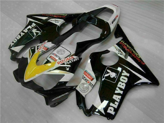 Jaune Argent Noir Playboy Carénage Moto CBR 600 F4i 2001-2003