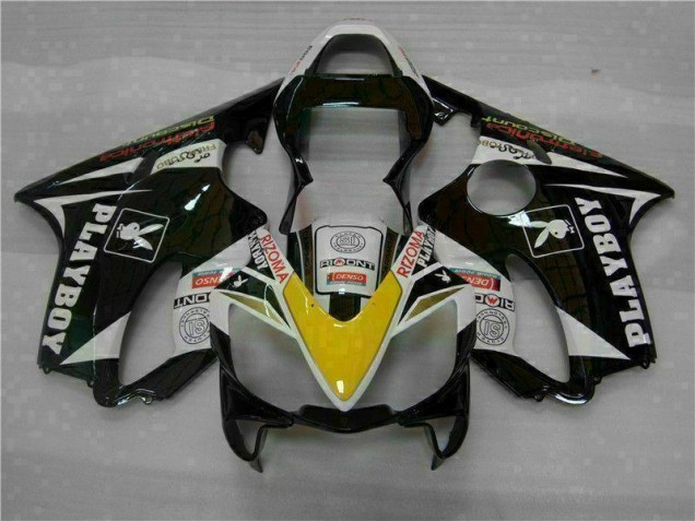Jaune Argent Noir Playboy Carénage Moto CBR 600 F4i 2001-2003