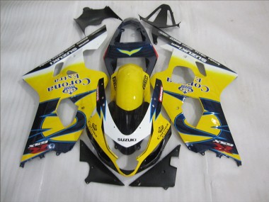Jaune Bleu Corona Extra Carénage Moto GSXR 600 K4 2004-2005
