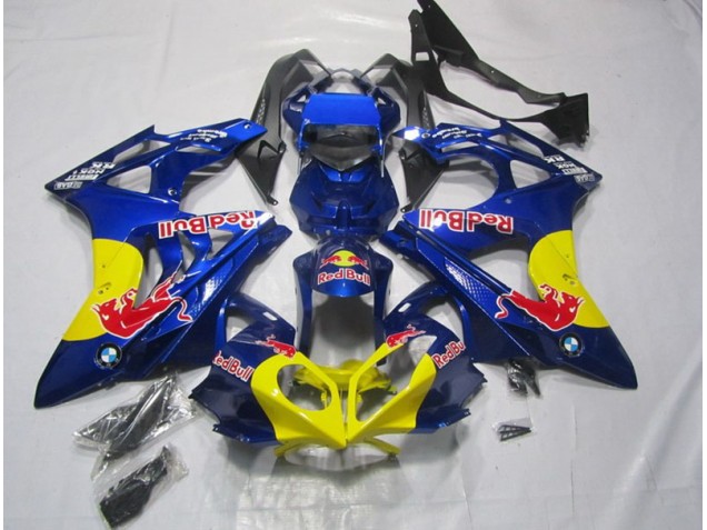 Jaune Bleu Red Bull Carénage Moto S1000RR 2009-2014 Jaune Bleu Red Bull Carénage Moto S1000RR 2009-2014