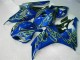 Jaune Flamme Bleu Carénage Moto CBR 1000 RR 2006-2007 Jaune Flamme Bleu Carénage Moto CBR 1000 RR 2006-2007