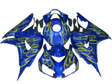 Jaune Flamme Bleu Carénage Moto CBR 1000 RR 2006-2007