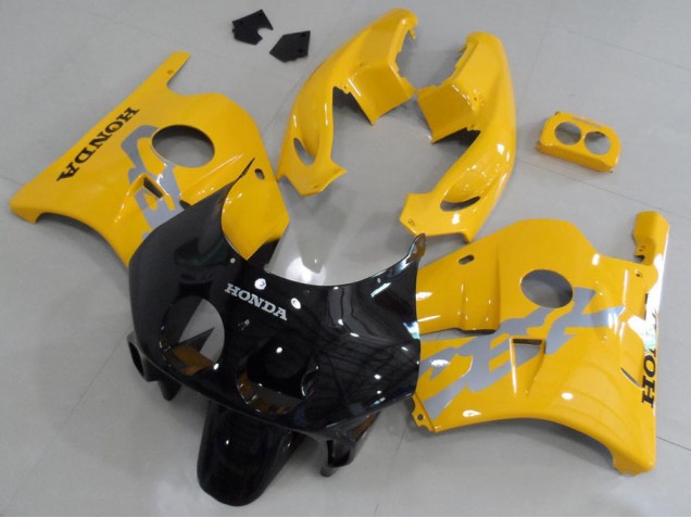 Jaune Noir Carénage Moto CBR 250 RR MC22 1991-1998 Jaune Noir Carénage Moto CBR 250 RR MC22 1991-1998