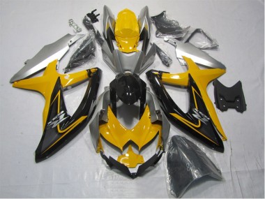 Jaune Noir Carénage Moto GSXR 1000 K7 2007-2008