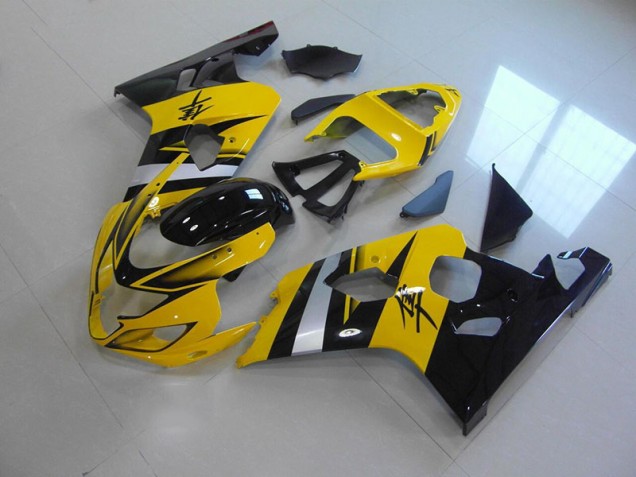 Jaune Noir Carénage Moto GSXR 750 K4 2004-2005 Jaune Noir Carénage Moto GSXR 750 K4 2004-2005
