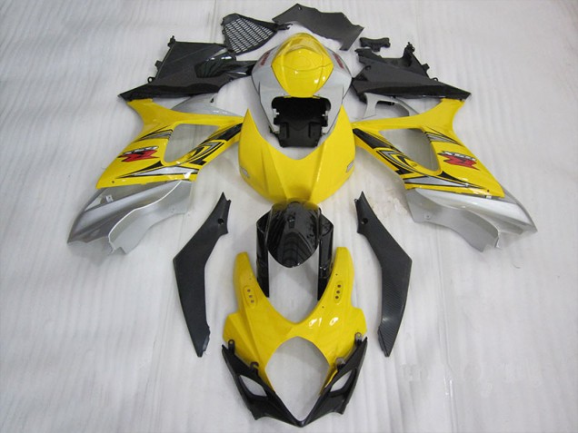 Jaune Noir Carénages Moto GSXR 1000 K7 2007-2008 Jaune Noir Carénages Moto GSXR 1000 K7 2007-2008