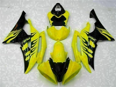Jaune Noir Carénages Moto R6 2008-2016