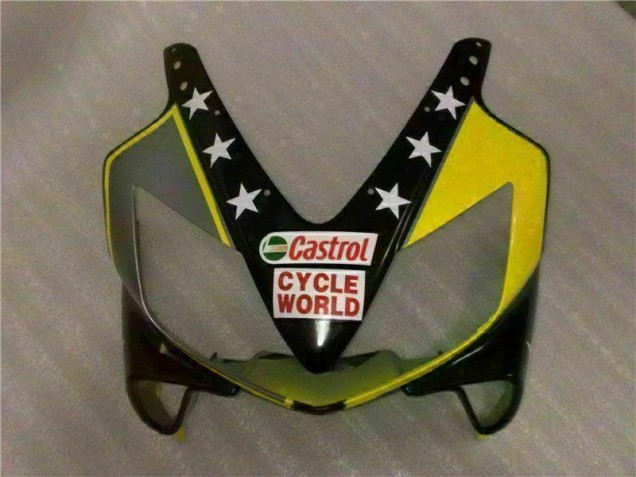 Jaune Noir Castrol Cycle World Carénage Moto CBR 600 F4i 2001-2003