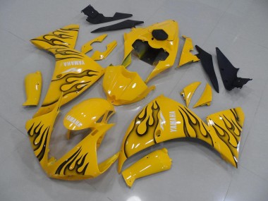 Jaune Noir Flamme Carénage Moto R1 2009-2011
