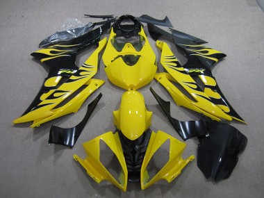 Jaune Noir Flamme Carénage Moto R6 2008-2016