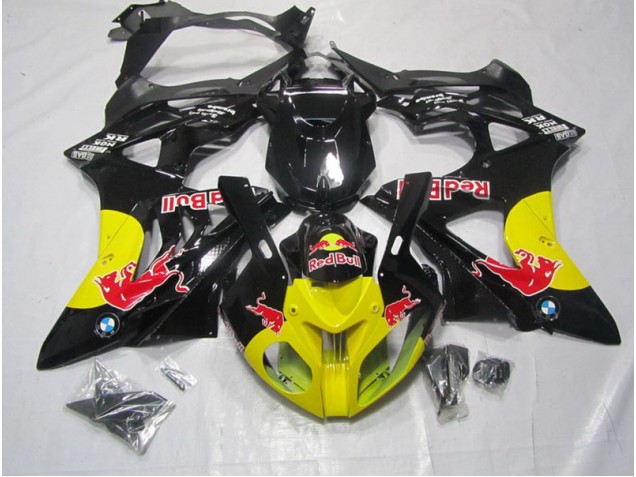 Jaune Noir Red Bull Carénage Moto S1000RR 2009-2014 Jaune Noir Red Bull Carénage Moto S1000RR 2009-2014