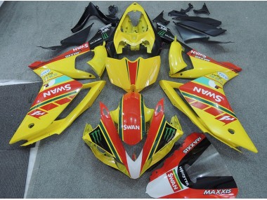 Jaune Rouge Swan Carénage Moto R1 2007-2008