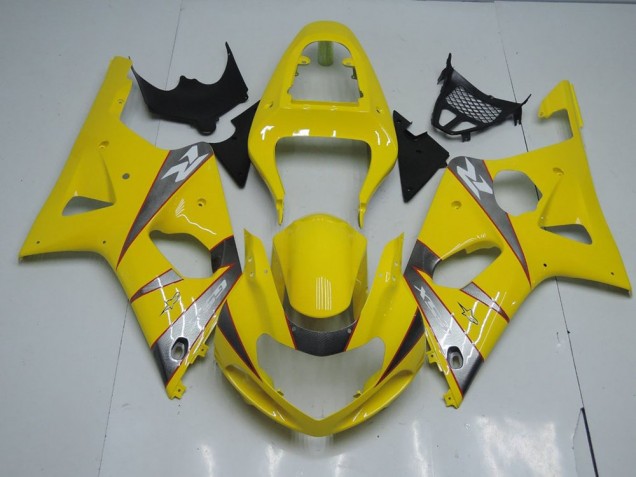 Jaune et Gris Carénage Moto GSXR 1000 K1 2000-2002