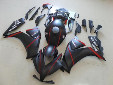 Matte Bladk avec Rouge Bande Carénage Moto CBR 1000 RR 2012-2016