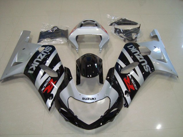 Noir Argent Carénage Moto GSXR 750 K1 K2 K3 2001-2003