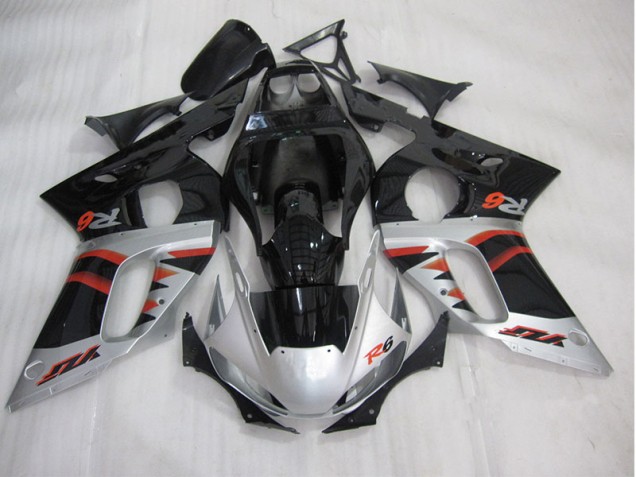 Noir Argent Carénages Moto R6 1998-2002