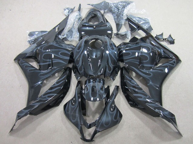 Noir Argent Flamme Carénage Moto CBR 600 RR 2009-2012