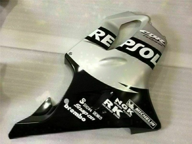 Noir Argent Repsol Carénage Moto CBR 600 F4i 2001-2003