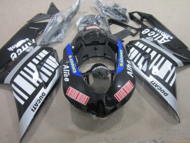 Noir Blanc Advance Alice Carénage Moto Ducati 1098 2007-2014