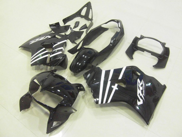 Noir Blanc Bande Carénage Moto VFR 800 1998-2001 Noir Blanc Bande Carénage Moto VFR 800 1998-2001