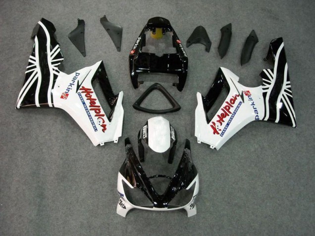 Noir Blanc Carénage Moto Daytona 675 Triple 2006-2008