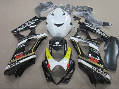 Noir Blanc Carénage Moto GSXR 1000 K7 2007-2008