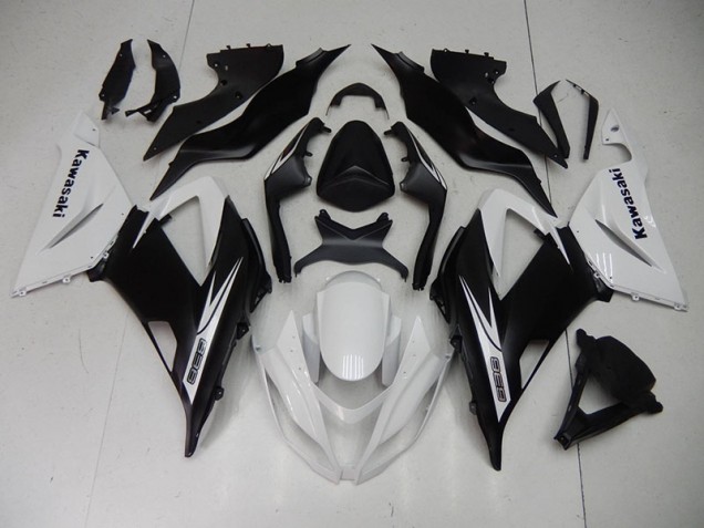 Noir Blanc Carénage Moto ZX6R 2013-2018 Noir Blanc Carénage Moto ZX6R 2013-2018