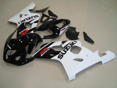 Noir Blanc Carénages Moto GSXR 750 K4 2004-2005