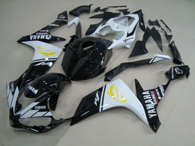Noir Blanc Dolphin Carénage Moto R1 2007-2008