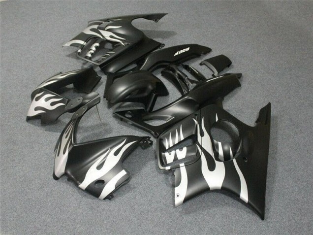 Noir Blanc Flamme Carénage Moto CBR 600 F3 1995-1998 Noir Blanc Flamme Carénage Moto CBR 600 F3 1995-1998