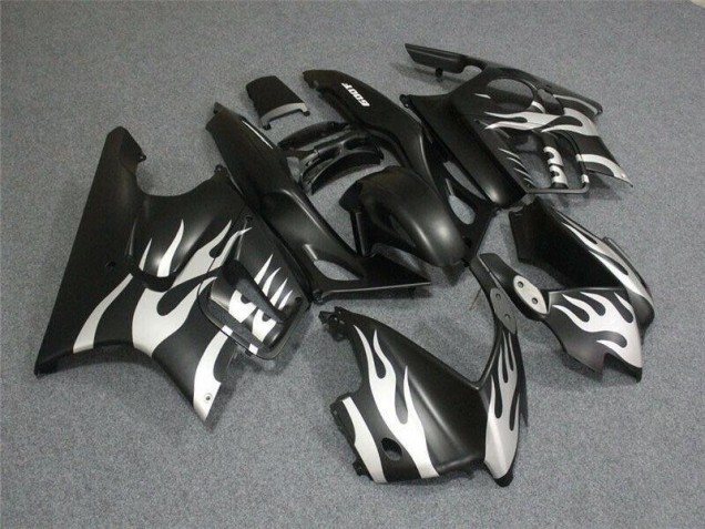 Noir Blanc Flamme Carénage Moto CBR 600 F3 1995-1998 Noir Blanc Flamme Carénage Moto CBR 600 F3 1995-1998