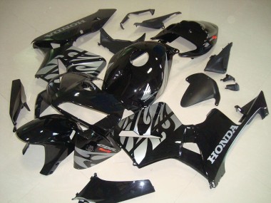 Noir Blanc Flamme Carénage Moto CBR 600 RR 2005-2006