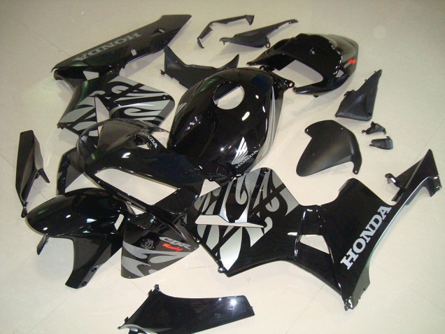 Noir Blanc Flamme Carénage Moto CBR 600 RR 2005-2006 Noir Blanc Flamme Carénage Moto CBR 600 RR 2005-2006