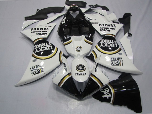 Noir Blanc Lucky Strike Carénage Moto R1 2009-2011