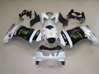 Noir Blanc Monster Carénage Moto ZX 250R 2008-2012