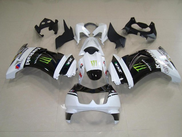 Noir Blanc Monster Carénage Moto ZX 250R 2008-2012