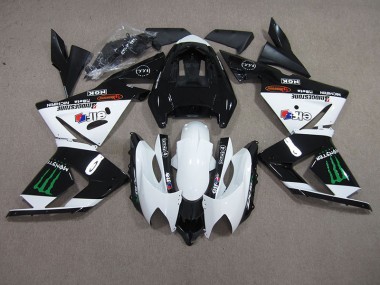 Noir Blanc Monster Carénage Moto ZX10R 2003-2005