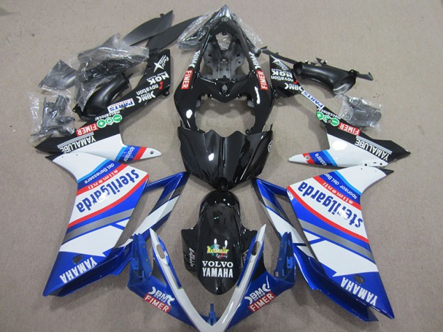 Noir Blanc Sterilgarda Carénage Moto R1 2007-2008 Noir Blanc Sterilgarda Carénage Moto R1 2007-2008