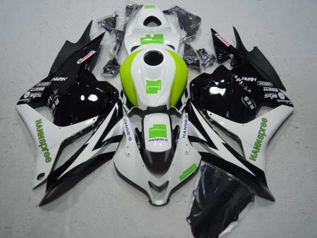 Noir Blanc Vert Hannspree Carénage Moto CBR 600 RR 2009-2012 Noir Blanc Vert Hannspree Carénage Moto CBR 600 RR 2009-2012
