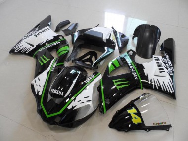 Noir Blanc Vert Monster Carénage Moto R1 2000-2001