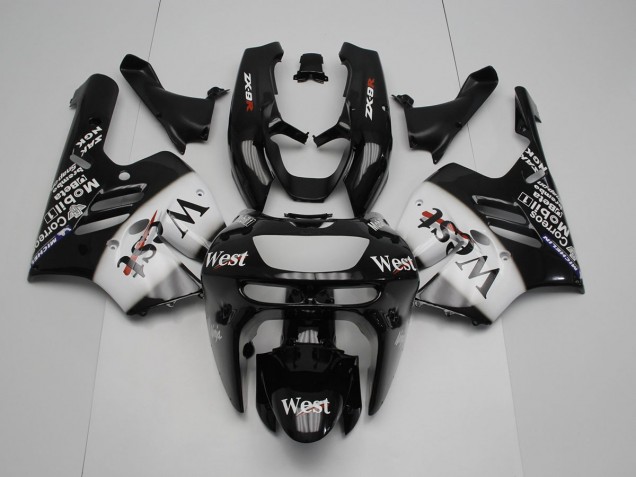 Noir Blanc West Carénage Moto ZX9R 1994-1997 Noir Blanc West Carénage Moto ZX9R 1994-1997