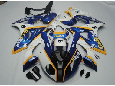 Noir Bleu Blanc GoldBet Carénage Moto S1000RR 2009-2014