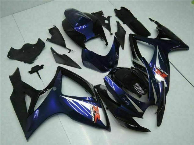 Noir Bleu Carénage Moto GSXR 600 / 750 K6 2006-2007 Noir Bleu Carénage Moto GSXR 600 / 750 K6 2006-2007