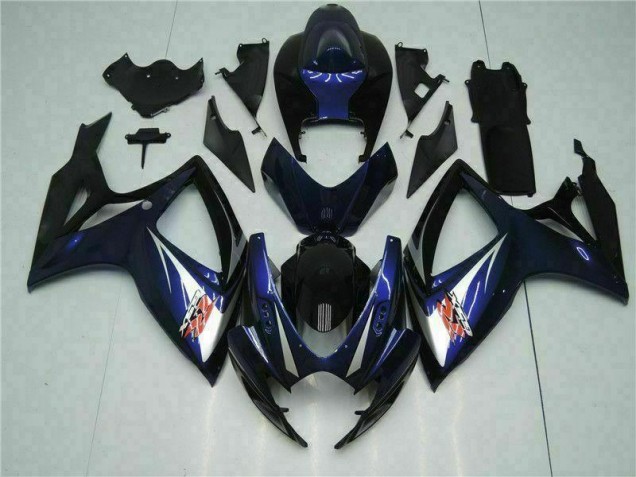 Noir Bleu Carénage Moto GSXR 600 / 750 K6 2006-2007 Noir Bleu Carénage Moto GSXR 600 / 750 K6 2006-2007