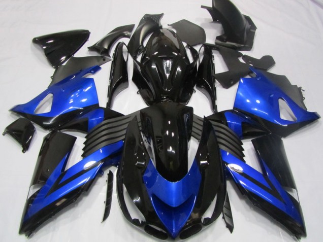 Noir Bleu Carénage Moto ZX14R ZZR 1400 2006-2011