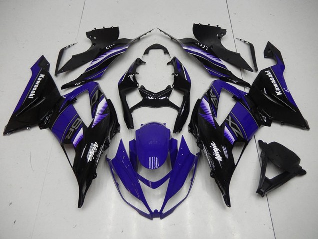 Noir Bleu Carénage Moto ZX6R 2013-2018 Noir Bleu Carénage Moto ZX6R 2013-2018
