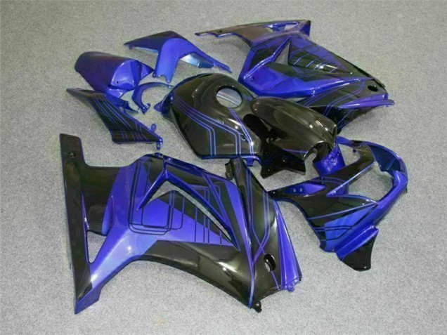 Noir Bleu Carénages Moto EX250 2008-2012 Noir Bleu Carénages Moto EX250 2008-2012